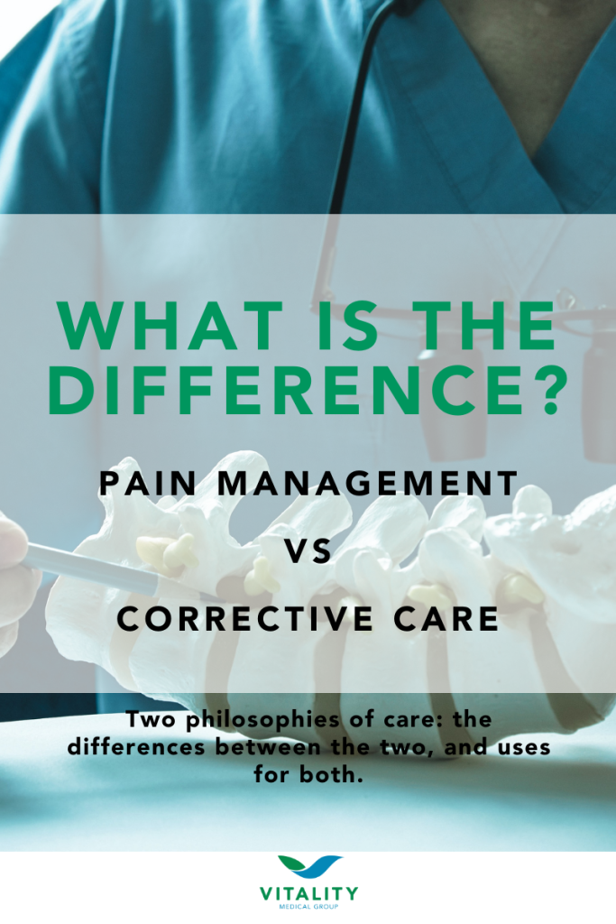 Corrective Care vs Pain Mgmt blog image